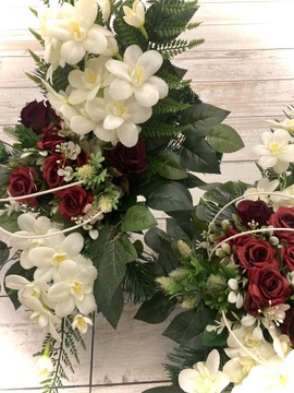 Набор вставок для ваз + букет для украшения могилы