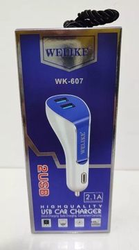 ŁADOWARKA SAMOCHODOWA WELIKE WK-607 2USB