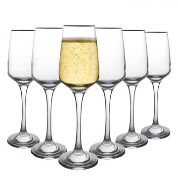 KIELISZKI do szampana szklane FLORINA 230 ml 6 szt