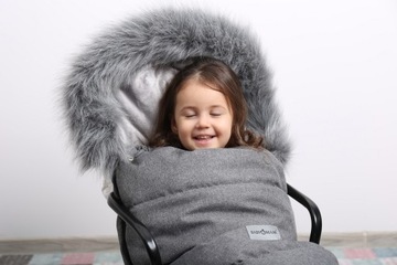 ŚPIWOREK DO WÓZKA SANEK NA ZIMĘ MAXI 114cm OCIEPLONY BABYMAM PREMIUM