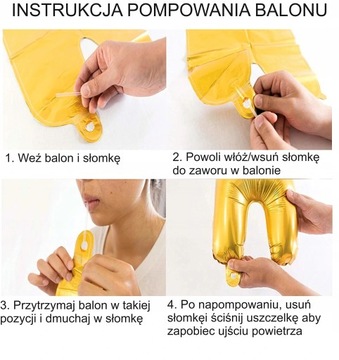 Balon foliowy - Serce - Złote - 45 cm