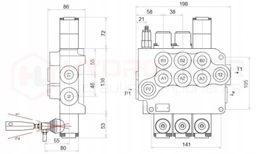 ГИДРАВЛИЧЕСКИЙ РАСПРЕДЕЛИТЕЛЬ 3 СЕКЦИИ 80 Л + ПЛАВАЮЩИЙ