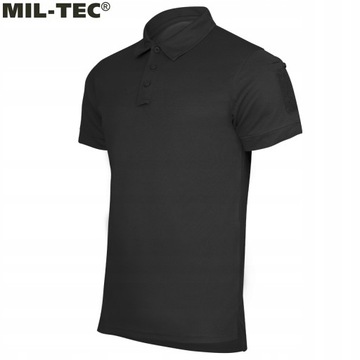 Koszulka polo taktyczna termoaktywna Mil-Tec Tactical Quickdry Czarna 3XL