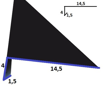 Обработка балкона 1 ral 7016 MAT GRAPHITE, длина 1,95 м