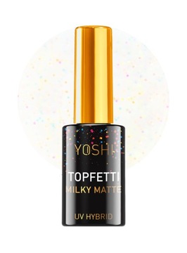 YOSHI Top hybrydowy do paznokci mleczny mat TOPFETTI MILKY MATTE 10ml