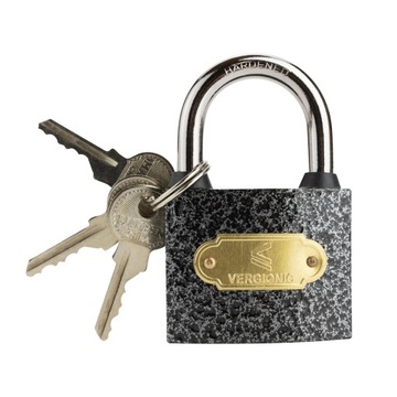 KŁÓDKA ŻELIWNA 48 mm 3 KLUCZYKI SAMOZATRZASKOWA