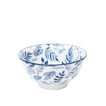 НАВИА Тарелка обеденная, темно-синий, с листьями, 27 см, ХОМЛА