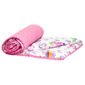Koc KOCYK Minky + Bawełna 100x135 Kołderka przedszkolaka