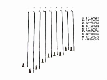 Спицы XLR 223 мм, 18 дюймов Power Force