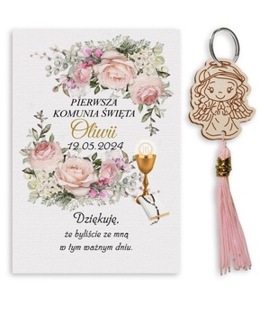 Спасибо гостям БРЕЛОК С АНГЕЛОМ КРЕЩЕНИЕ ПРИЧАСТЬЕ ОДИН ГОДОВОЙ СУВЕНИР