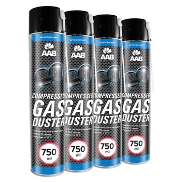 4x AABCOOLING SPRĘŻONE POWIETRZE 750ml + 8x RURKA