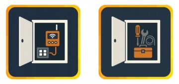 Металлические двери 20x20 с замком