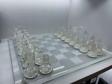 Большие стеклянные шахматы 36!