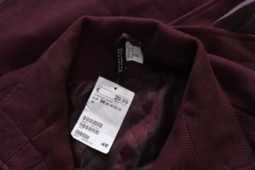 H&M burgundowe ponczo peleryna narzutka r. 34