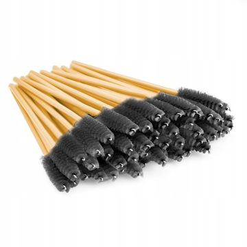 ЩЕТКА ДЛЯ РЕСНИЦ И БРОВЕЙ СПИРАЛЬ ЗОЛОТАЯ И ЧЕРНАЯ 50 ШТ.