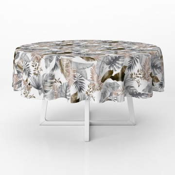 OBRUS CERATA DUŻE LIŚCIE MONSTERA OKRĄGŁA GRUBA KOŁO 140 cm