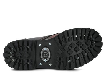 NAGABA 10H CZERWONY - CZARNY - GLANY MĘSKIE, SKÓRZANE LICO - STEEL NOSE