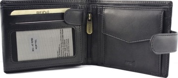 P212 męski czarny portfel El Forrest skórzany RFID