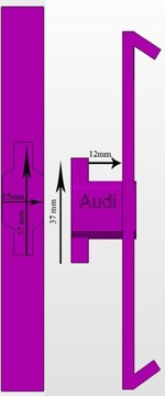 Держатели номерных знаков — сотовый Audi RS OEM