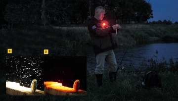 ФОНАРЬ ДЛЯ РЫБАЛОЧНИКОВ, БЕЛЫЙ И КРАСНЫЙ КРИСТАЛЛ СЕРЫЙ НАГОЛОВНОЙ ФОНАРЬ