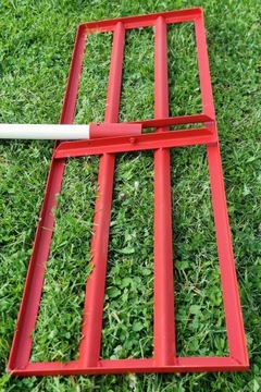 Грабли для пескоструйной обработки, выравнивания кротовины, земли, подкормки, ручка 195