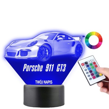 Lampka na biurko Porsche 911 16kolorów LED PLEXIDO