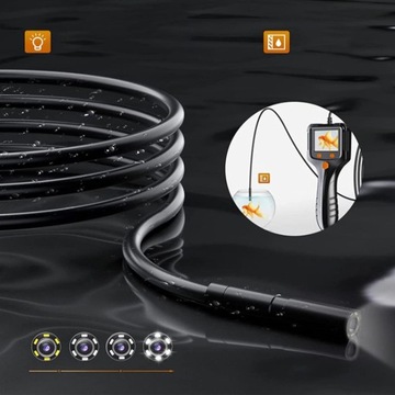 КАМЕРА ДЛЯ ПРОВЕРКИ МАСТЕРСКОЙ ЭНДОСКОП IP67 ДЛЯ ТРУБ 5м 6LED 8мм IP67 2,4''