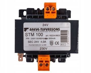STM 100 230/24V jednofazowy transformator Breve
