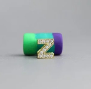 złoty charms 14k na bransoletkę 585 litera Z