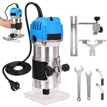 PRZYCINARKA KRAWĘDZIOWA ELEKTRYCZNA DO DREWNA FREZARKA 220V 800W 30000RPM