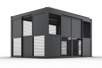 Раздвижная глухая стеновая панель для перголы Kea - серая 270 см (KEA 3м)