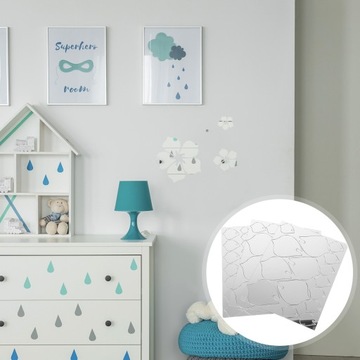 АКРИЛОВЫЕ НАКЛЕЙКИ С ЗЕРКАЛОМ, ПРИКРЕПЛЕННЫМ НА СТЕНЫ