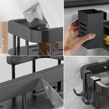 Uchwyt na Szczotki i Ręczniki do Zlewu ze Stali Nierdzewnej