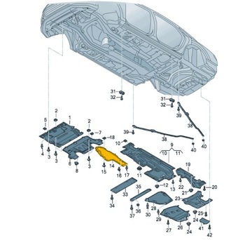 ASO KRYT DESKA PODVOZKU LEVÝ AUDI A8 4N D5