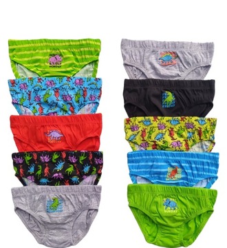 PRIMARK majtki slipki 10szt DINOZAURY 104 3-4lata