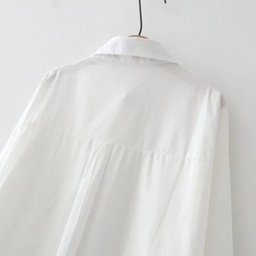GIDYQ Women White Jk Shirts Long Sleeve Fall Stude