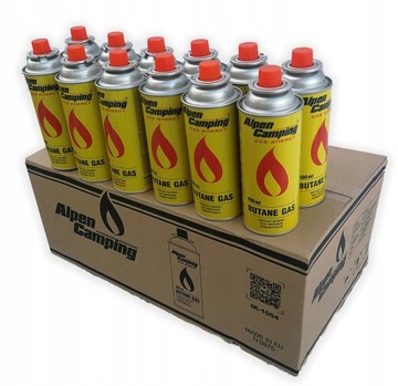 GAZ kartusz NABÓJ gazowy ALPEN CAMPING 400ml x12