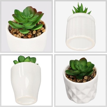 ИСКУССТВЕННЫЕ ЦВЕТКИ ДЕКОРАТИВНЫЕ СУККУЛЕНТНЫЕ 4 ШТ.