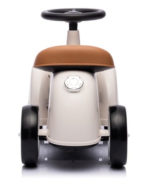 Детские ходунки в стиле ретро с толкателем цвета экрю