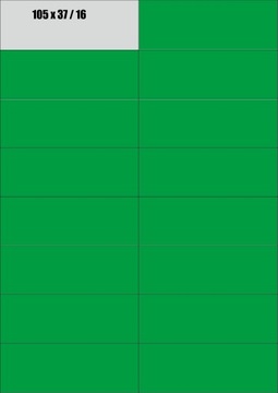 icpc Etykiety samoprzylepne 105x37 ZIELONE
