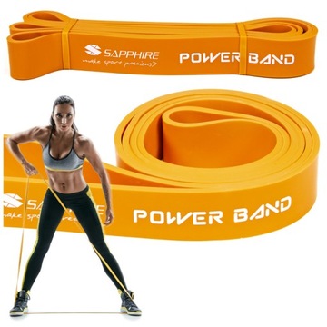 GUMA oporowa POWER BAND MOCNA taśma TRENINGOWA DO ĆWICZEŃ 16-39 KG SAPPHIRE