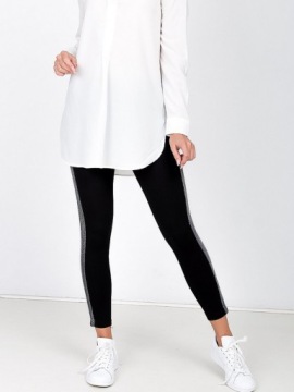 ЛЕГГИНСЫ С СЕРЕБРЯНОЙ ПОЛОСОЙ ГЛИТТЕР ЛЕОПАРД L/XL