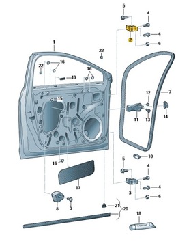 ПЕТЛЯ ВЕРХНЯЯ ПРАВАЯ ДВЕРЬ SEAT LEON ORIGINAL