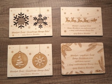 Подарок для рождественской открытки с гравировкой для праздников A6