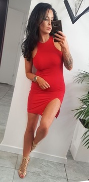 LipMar sexowna sukienka rozporek S 36