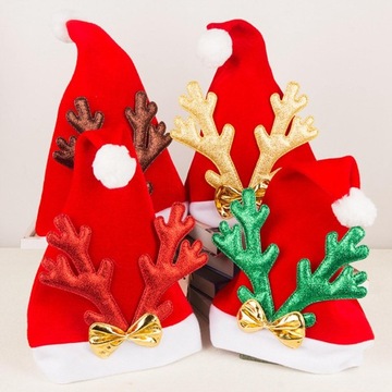 Christmas Hat, Photo Props Decor Head Wear Comfortable Antler Hat Yellow