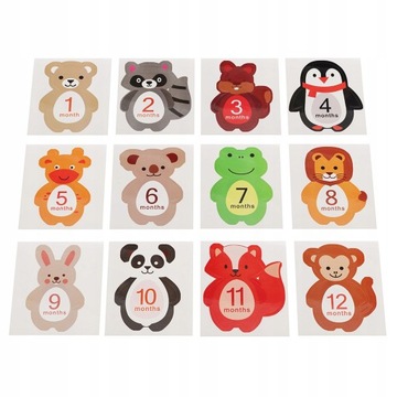 NAKLEJKI Z MIESIĄCAMI DLA NIEMOWLĄT