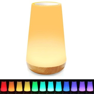 LAMPKA NOCNA RGB LED DOTYKOWYM Z CZUJNIKIEM PILOT