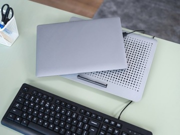 ПОДСТАВКА ДЛЯ НОУТБУКА 16 ДЮЙМОВ, РЕГУЛИРУЕМАЯ ОХЛАЖДАЮЩАЯ ПОДСТАВКА, ВЕНТИЛЯТОР USB