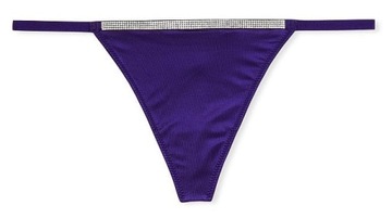 Stringi Victoria's Secret z cyrkoniami granatowe S